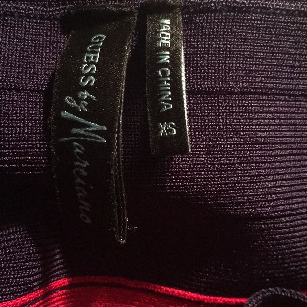 Marciano mini bodycon skirt. New w/o tags Y2K style stripe nautical Americana - Picture 5 of 7